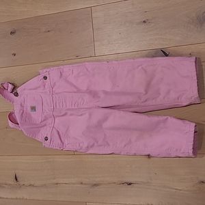 Girls pink Carhartt overalls